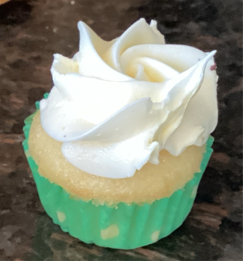 Mini vanilla cupcake with vanilla buttercream