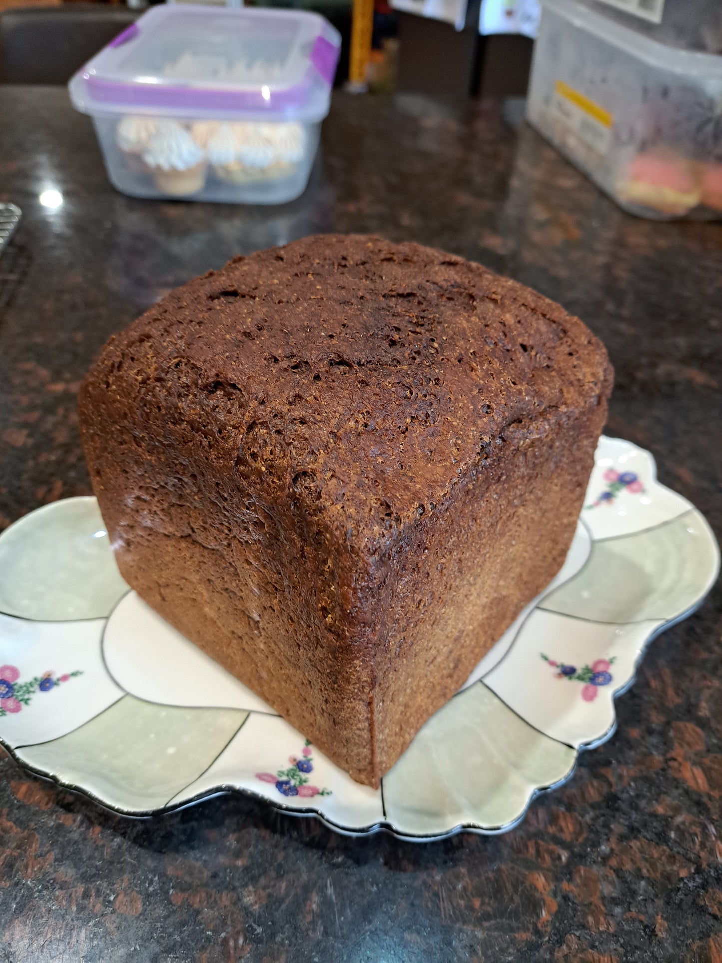 Dark Pumpernickel Rice Bread
