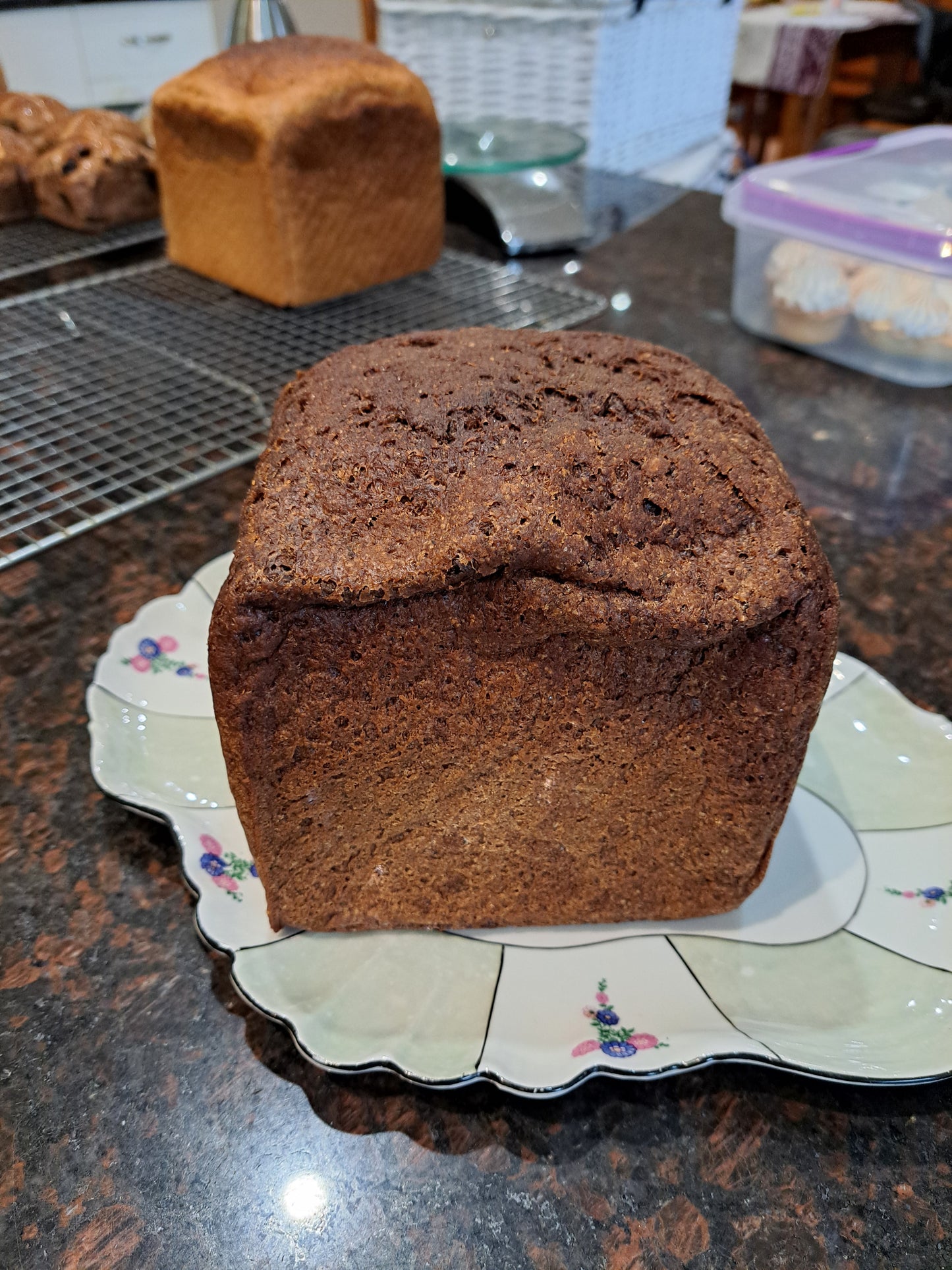 Dark Pumpernickel Rice Bread
