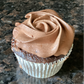 Chocolate cupcake with chocolate buttercream frosting 